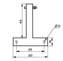 stiffening plate for sunroff cable guide, thickness 2mm